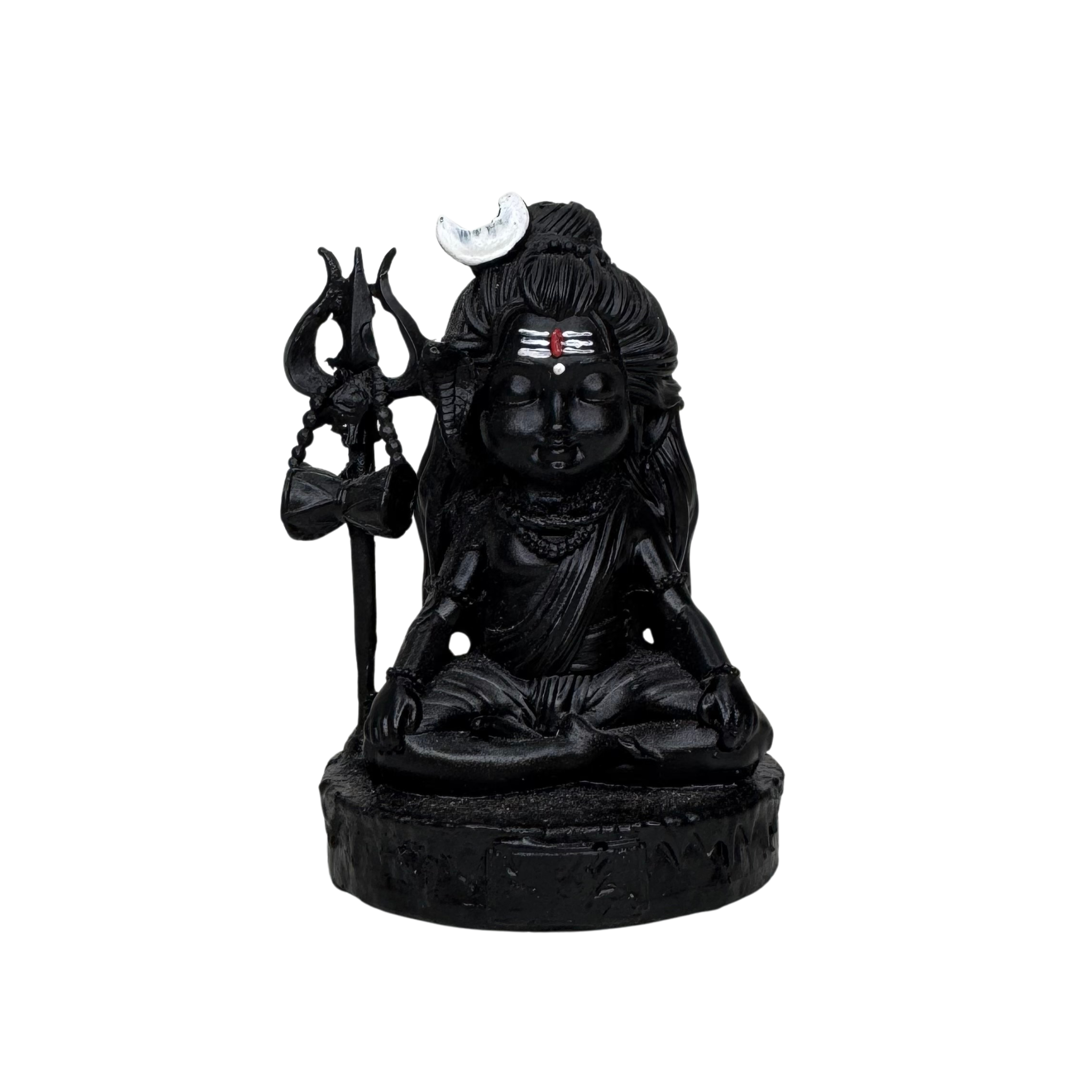 Car Dashboard Baby Lord Shiva Statue/Murti/Idol for Home Office Decor, Pooja, Diwali Gifts,  Wedding Gifts (7.5 x 4.5 cm) Baby Lord Shiv/Shiva/Mahadev Idol, Baby Shiv Murti - Black