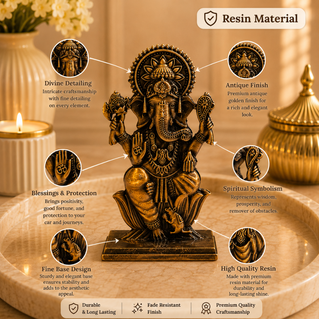 Copper Look Ganesha Idol in Gift Box