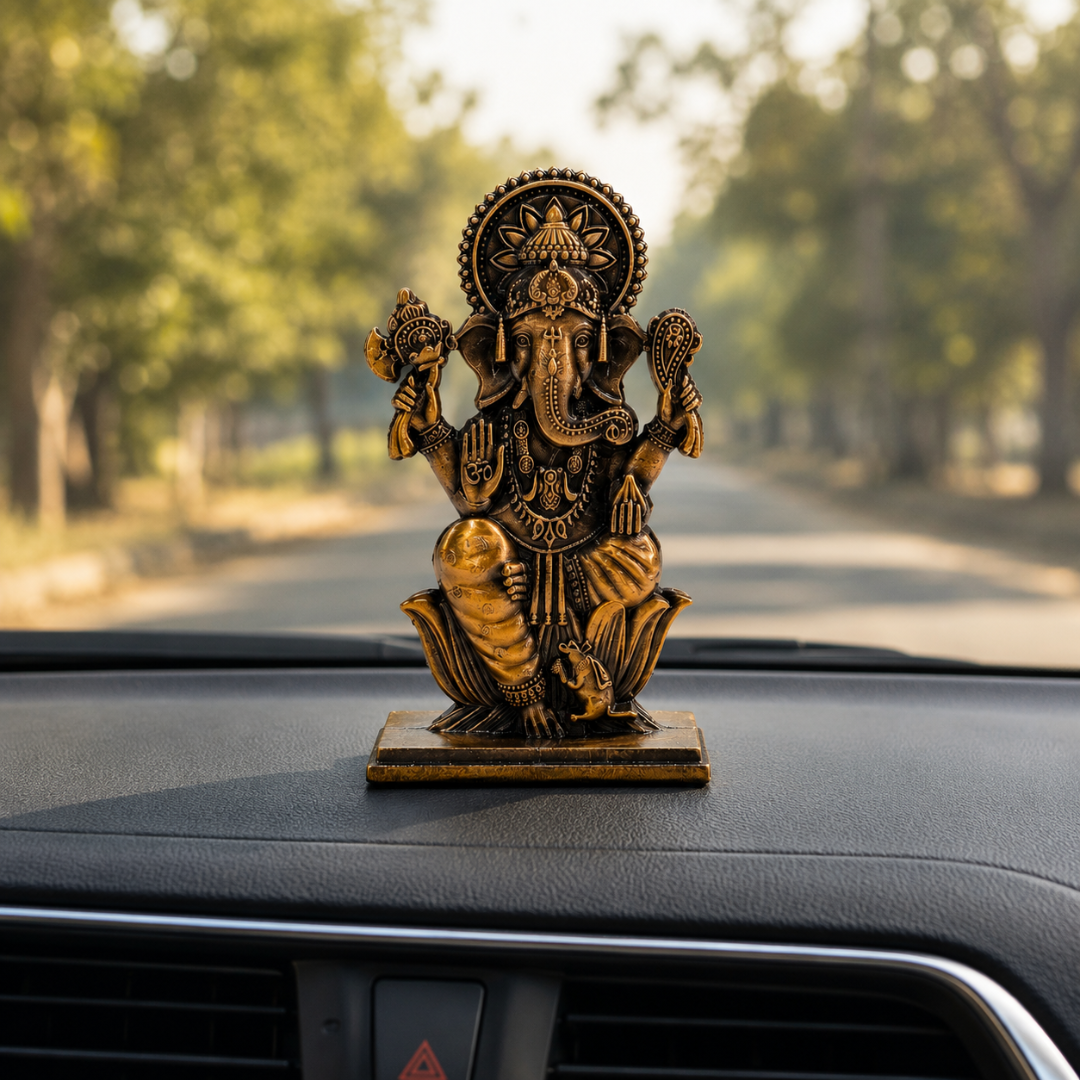 Copper Look Ganesha Idol in Gift Box