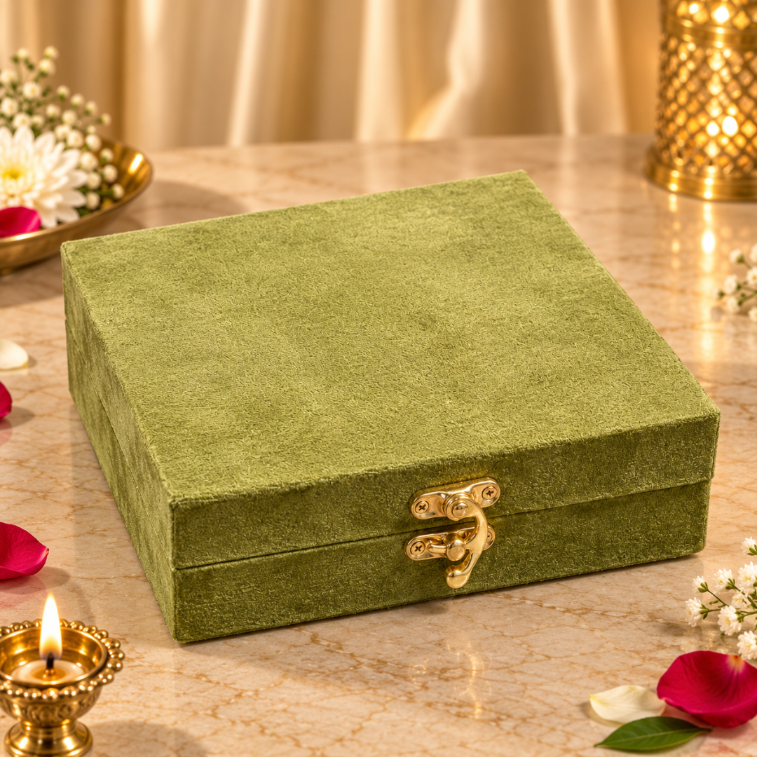 999 Silver Plated Shubh Labh Hanging Set in Premium Velvet Gift Box