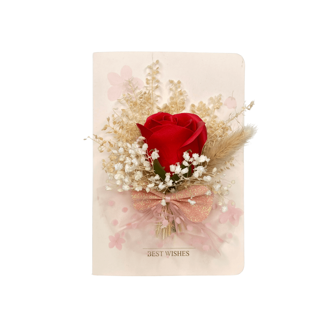 Mother's Day Gift Combo with Notebook, Card with rose, Scented Candle, Porcelain Mug