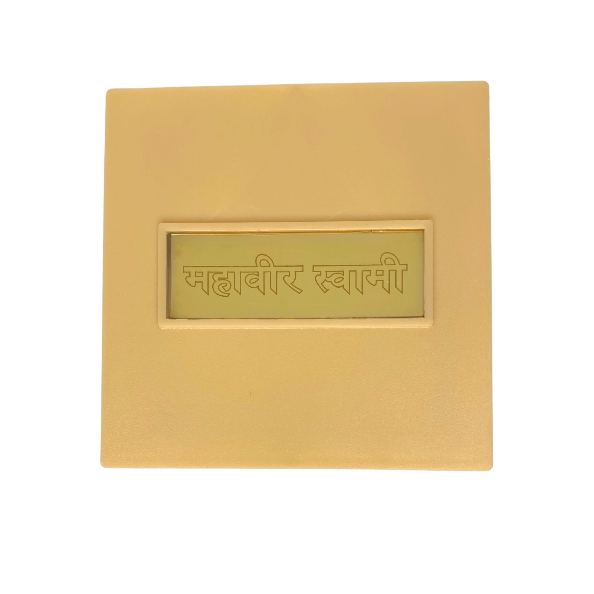 24KT Gold Plated Mahavir Swami Idol with Charan Paduka