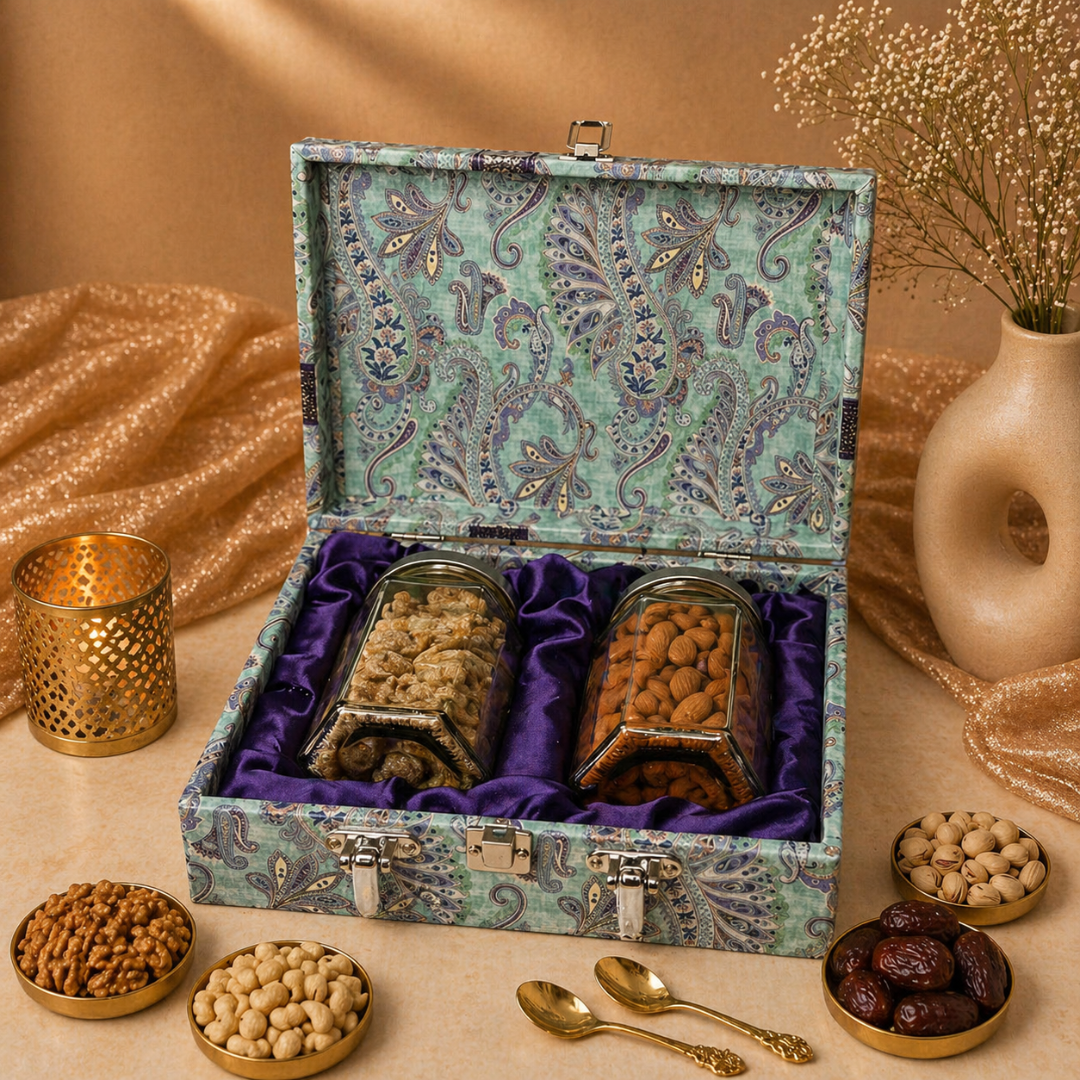 Dry Fruits Corporate Gift Hamper with 2 Jars - Roasted Almonds & Pan Kishmish