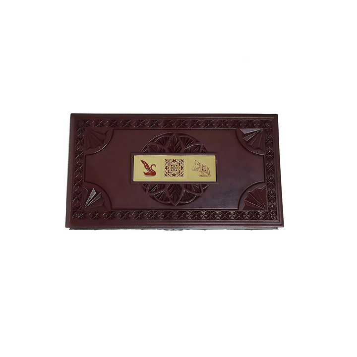 Gold Plated Laxmi Ganesha Saraswati Figurine in Decorative Box with Chandan Fragrance