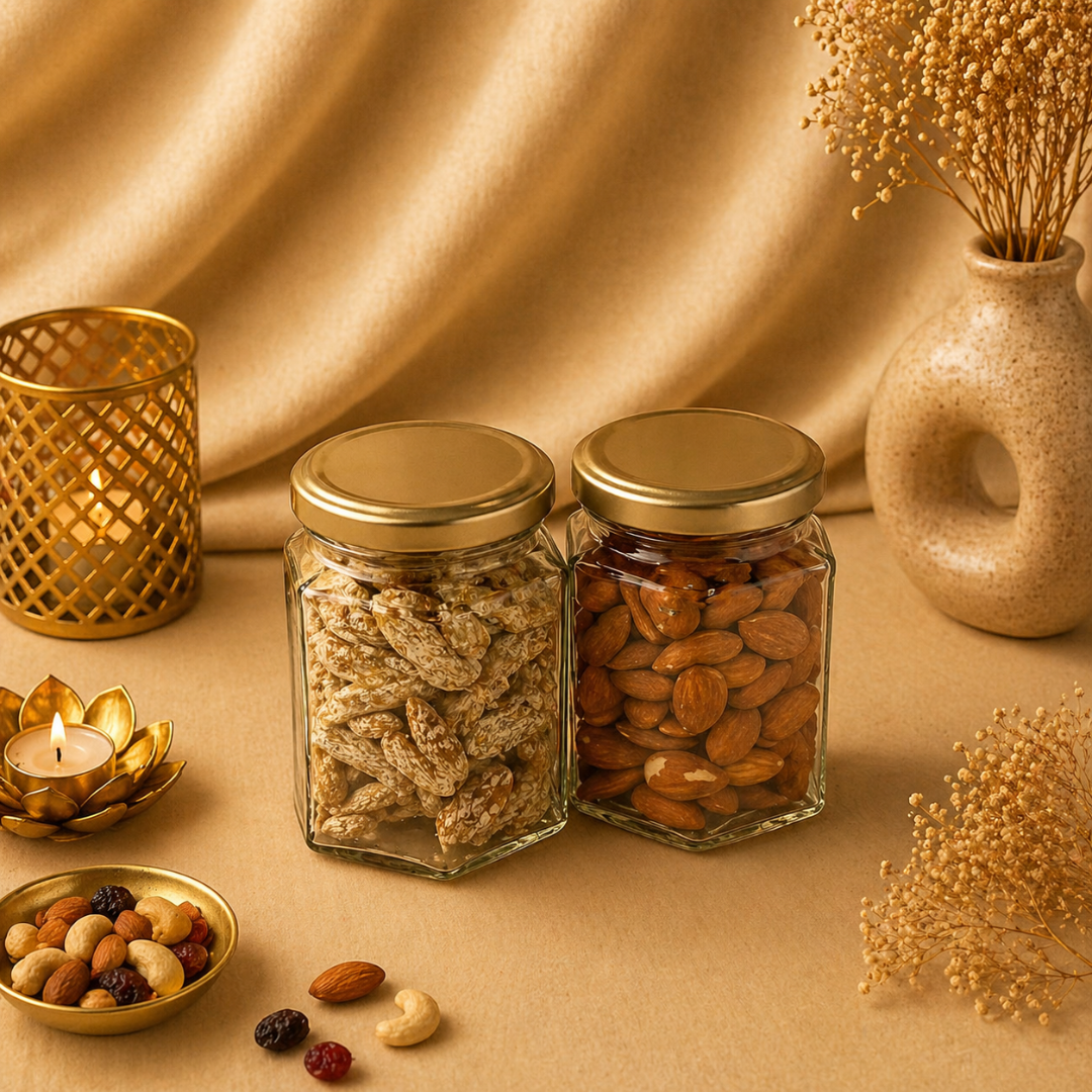 Dry Fruits Corporate Gift Hamper with 2 Jars - Roasted Almonds & Pan Kishmish