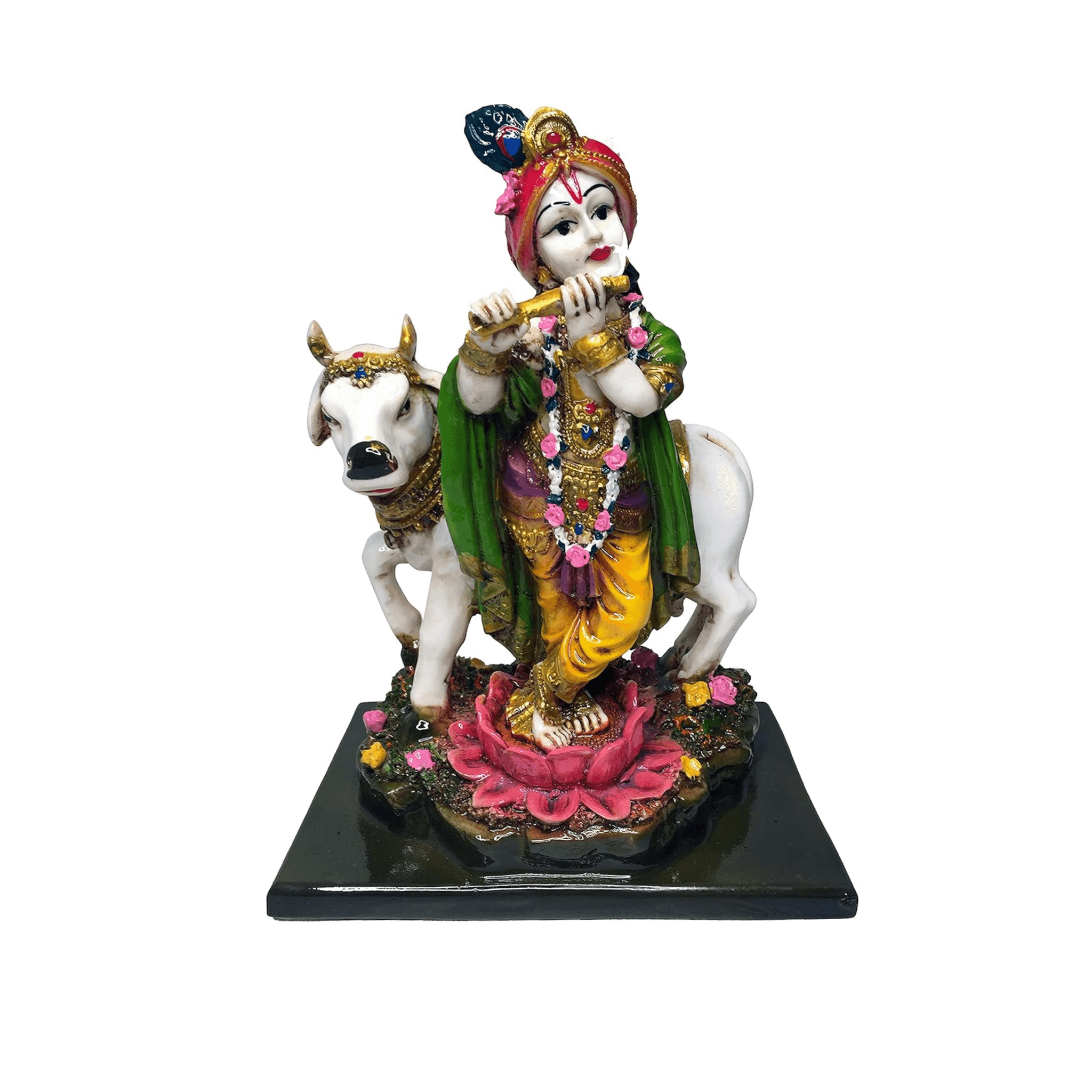 Krishna with Cow Figurine