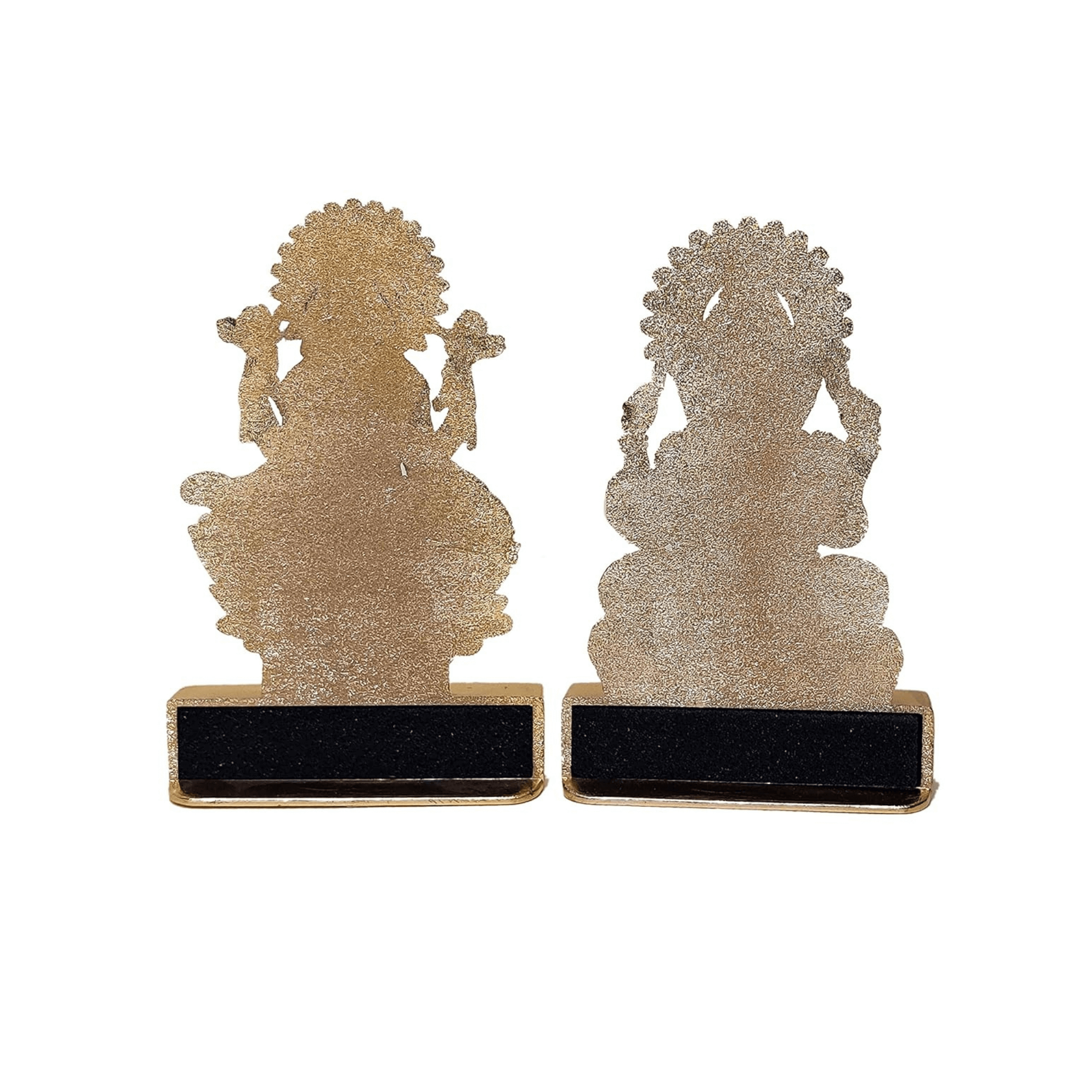 24 Karat Gold Plated Laxmi Ganesha Idol with Bell