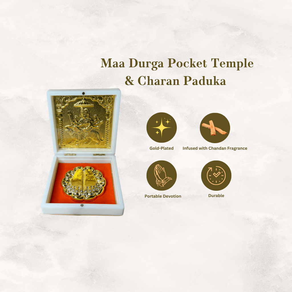 24KT Gold Plated Mahavir Swami Idol with Charan