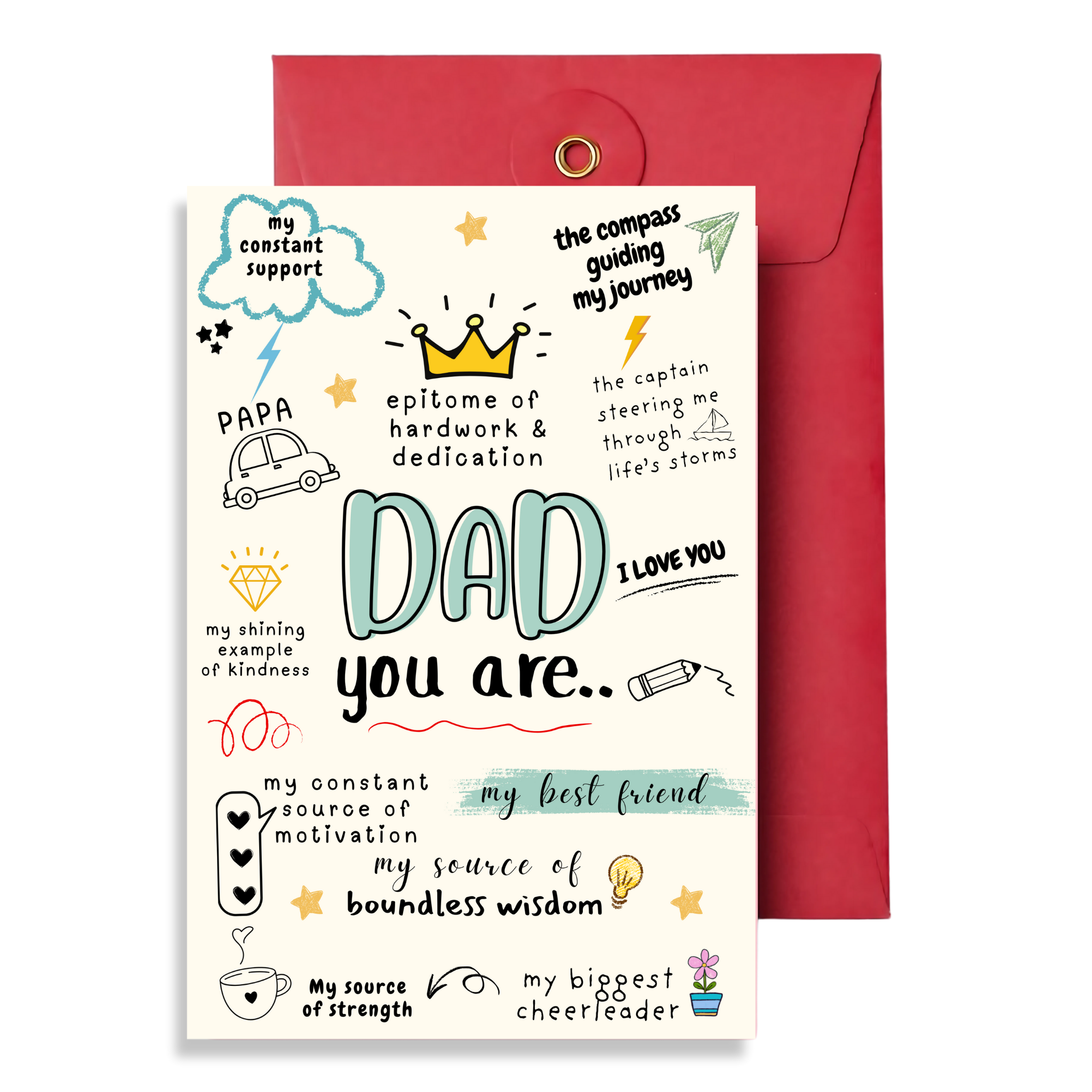 Father's Day Gift Combo with Greeting Card, Coffee Mug & Chocolate for Dad's Birthday/Father's Day/ Appreciation for Father/Gift for Papa/Daddy/Dad