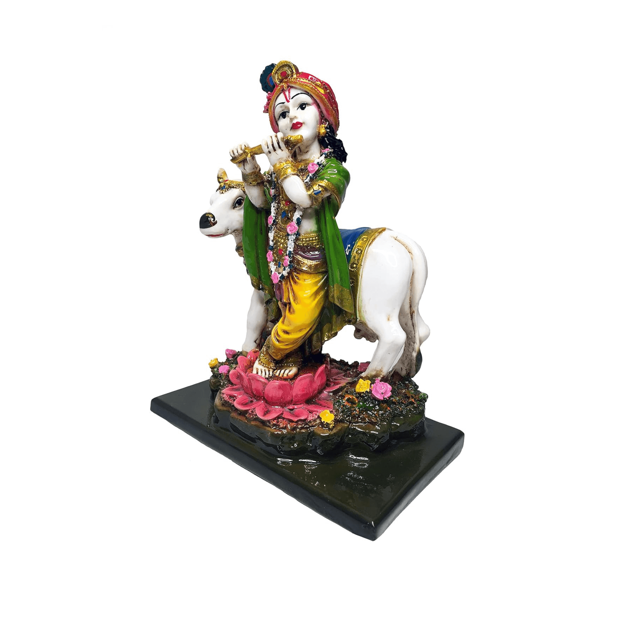 Krishna with Cow Figurine