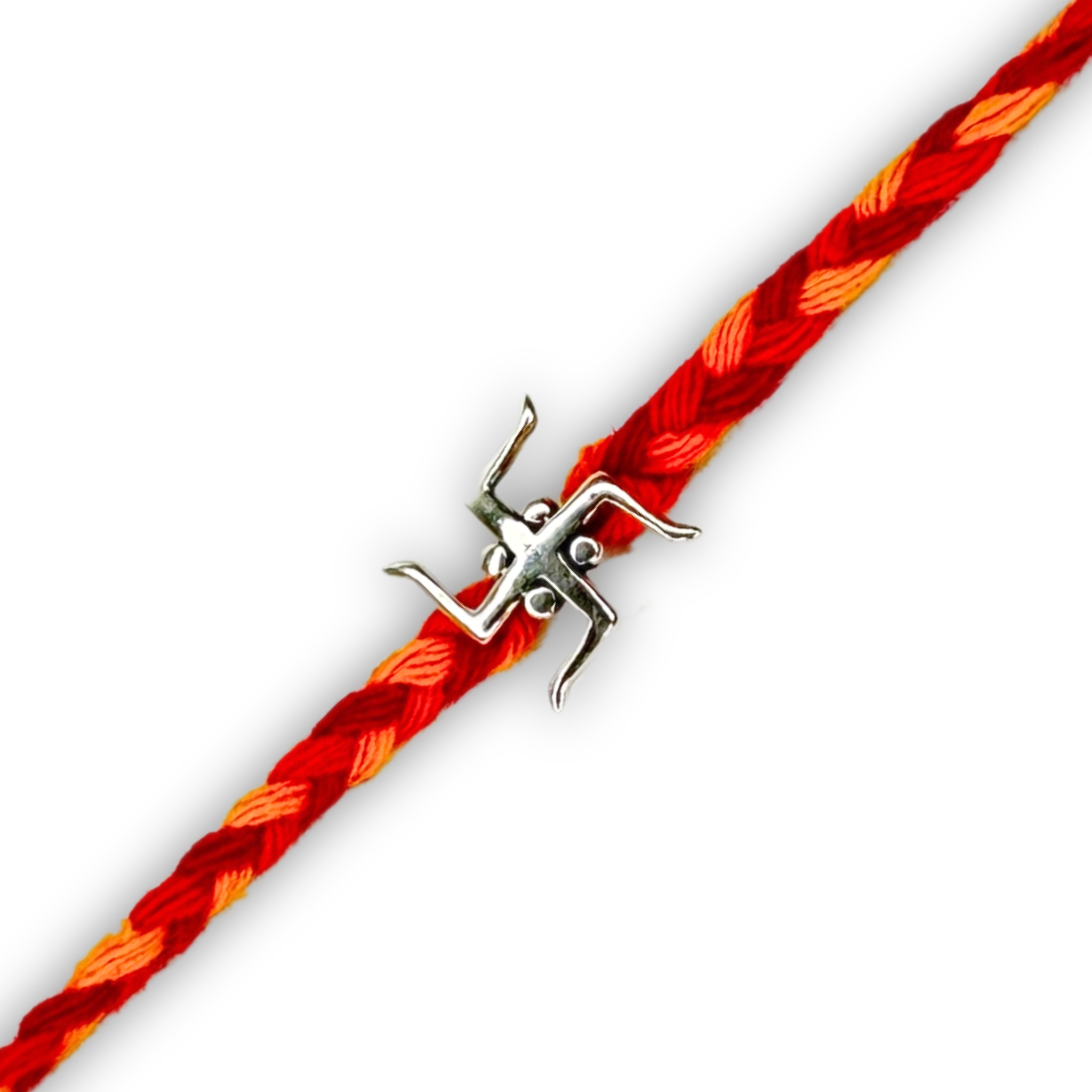 Swastik Silver Rakhi for Brother