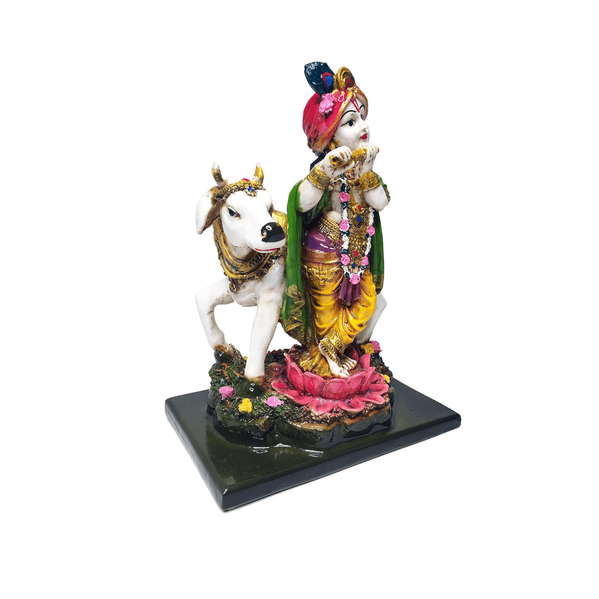 Krishna with Cow Figurine
