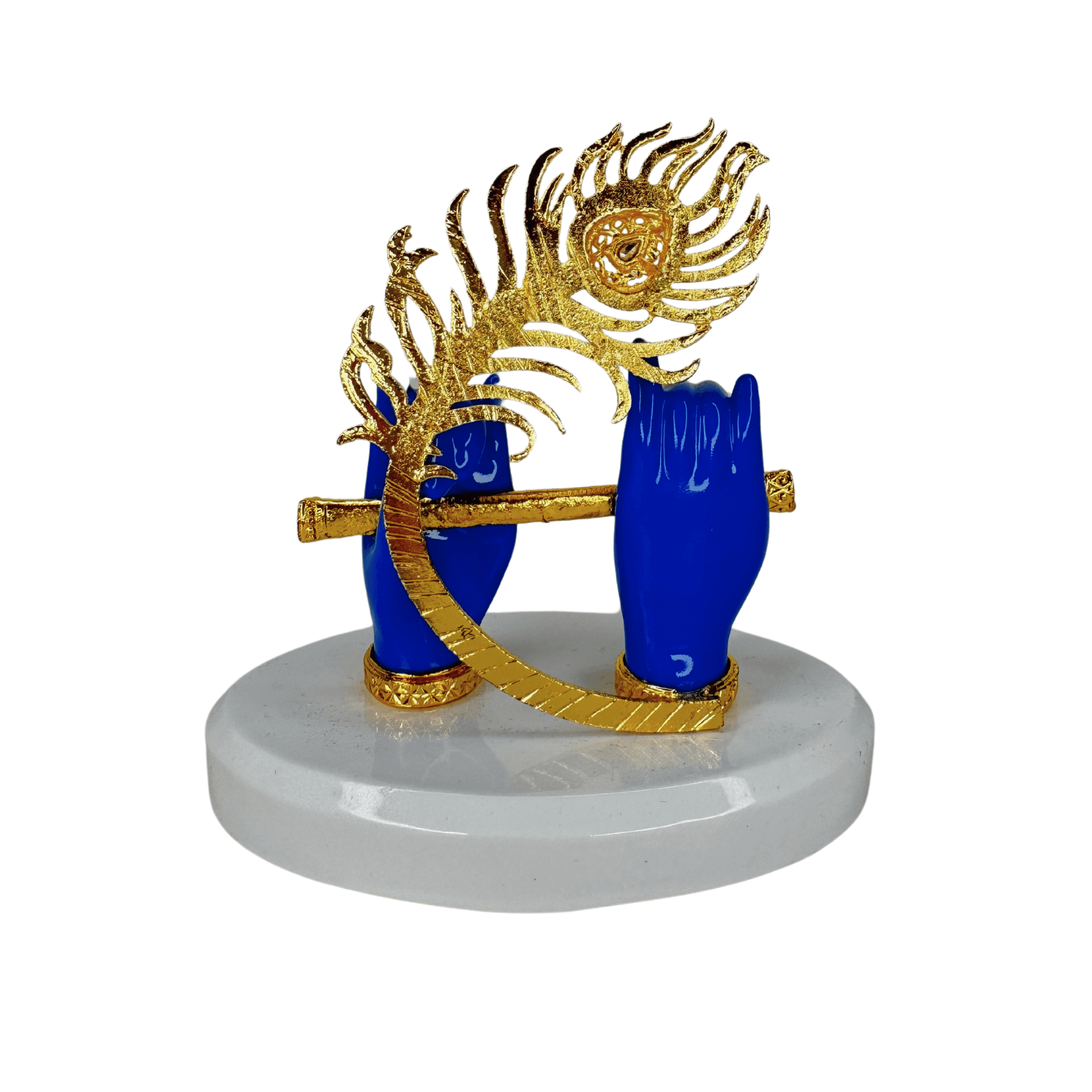 Blue Krishna Murli Hands Statue Showpiece Murti
