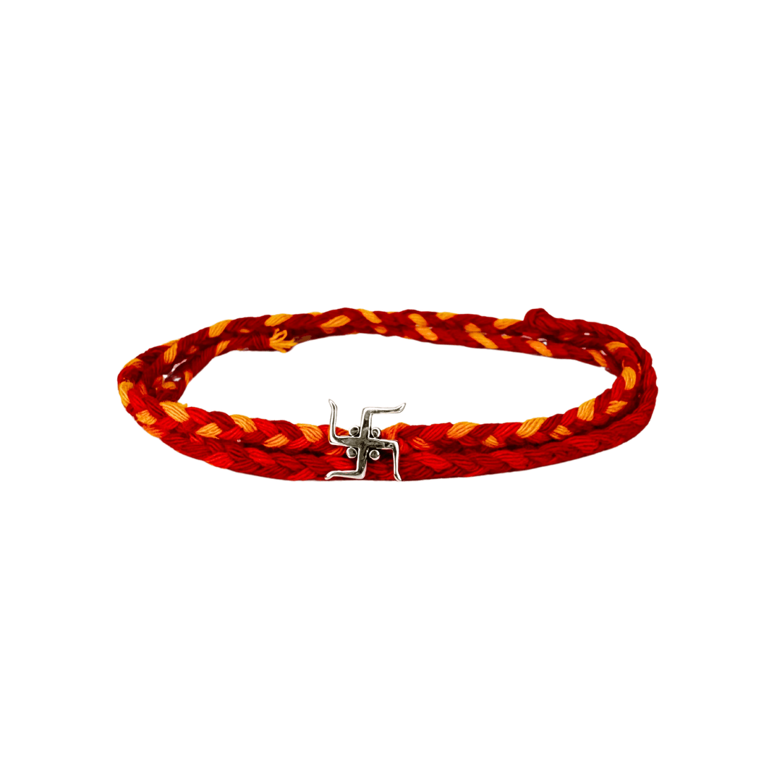 Swastik Silver Rakhi for Brother
