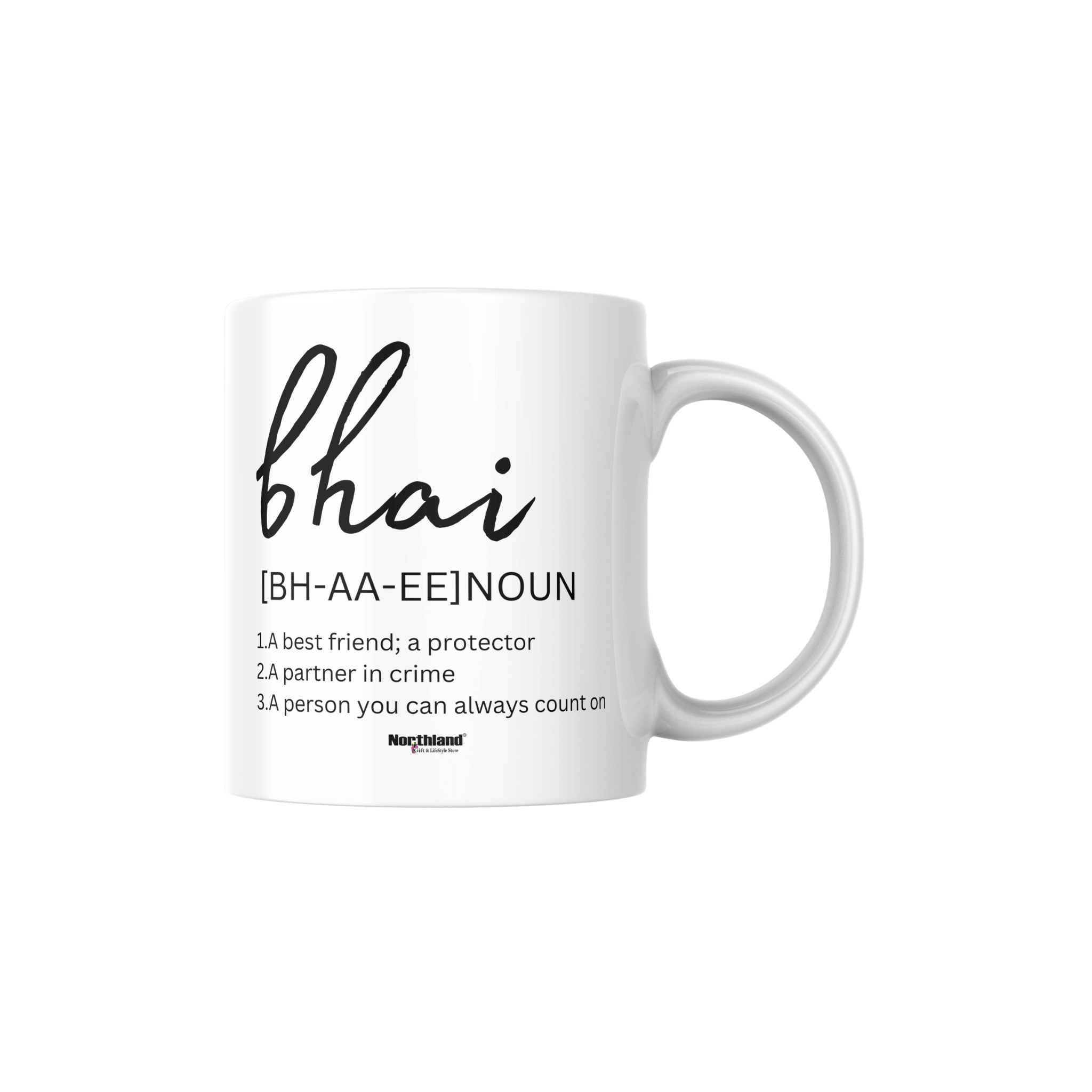 Bhai Ceramic Coffee Mug - Gift for Rakshabandhan, Birthday, Bhai Dooj