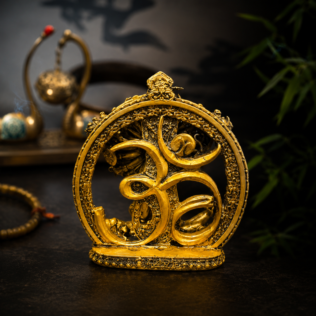 Krishna Vishwaroopam Mahabharat God Idol in Premium Gift Box (4 x 3 Inches, Gold, Resin)