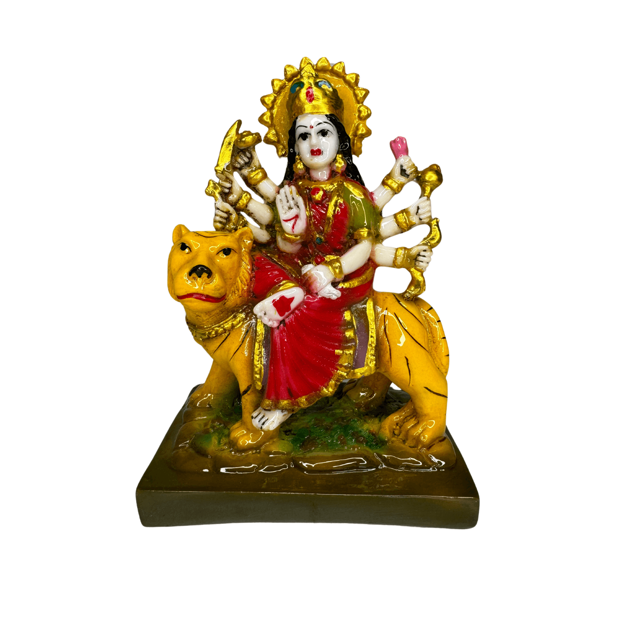 Nav Durga Devi Sherawali Mata Murti Statue Idol Figurine Showpiece