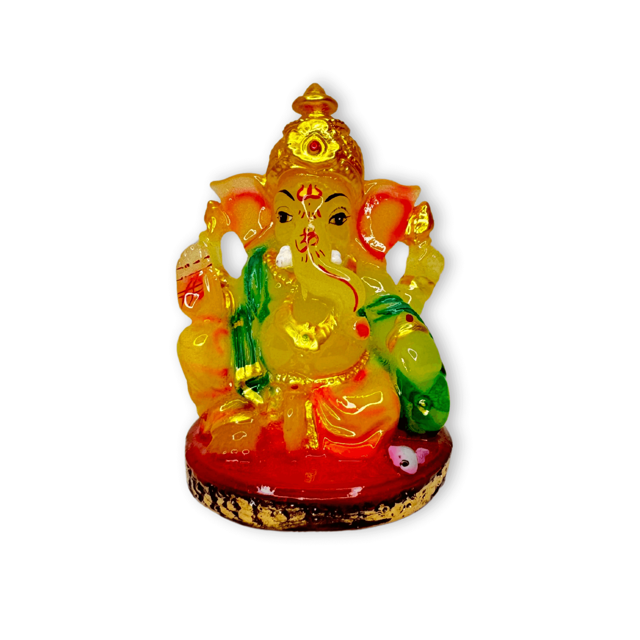 Glow in The Dark Pista Green Radium Ganesha Idol