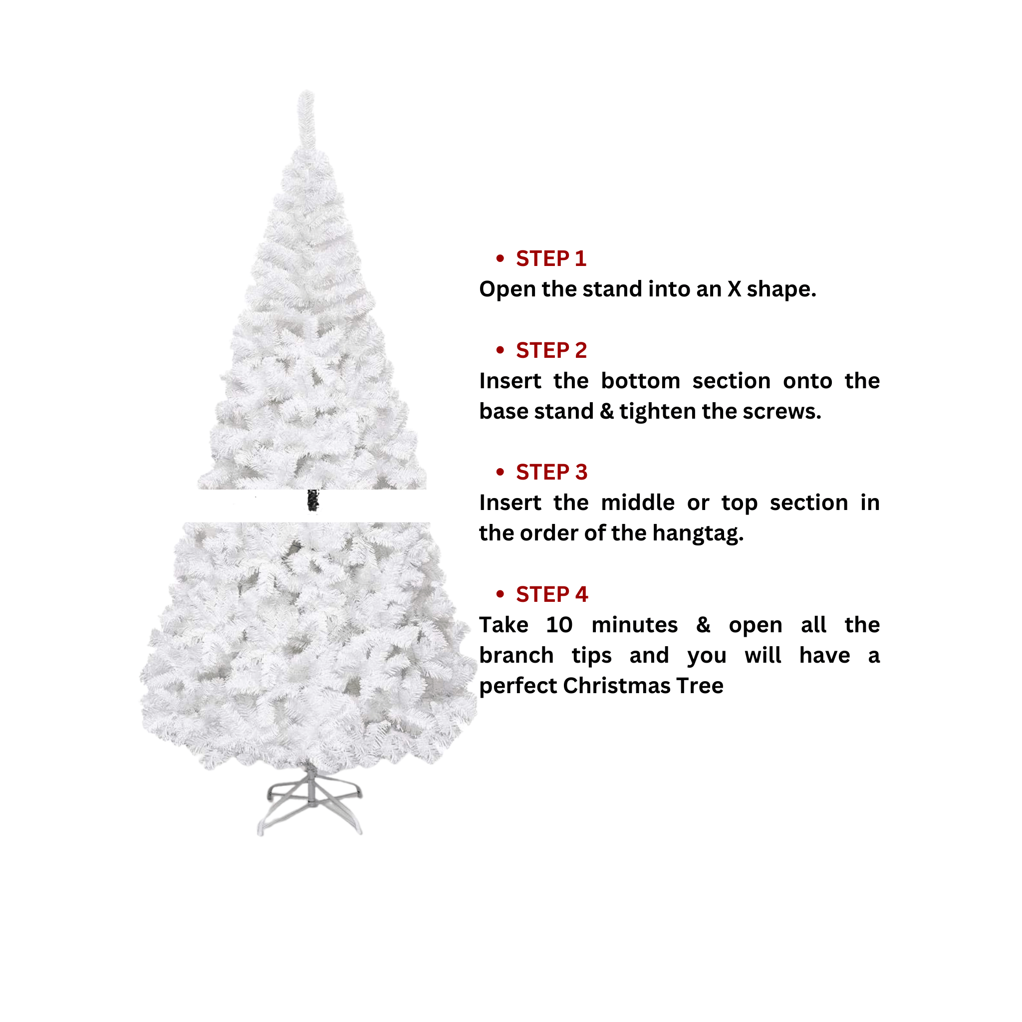 Artificial White Christmas Tree 5 Feet