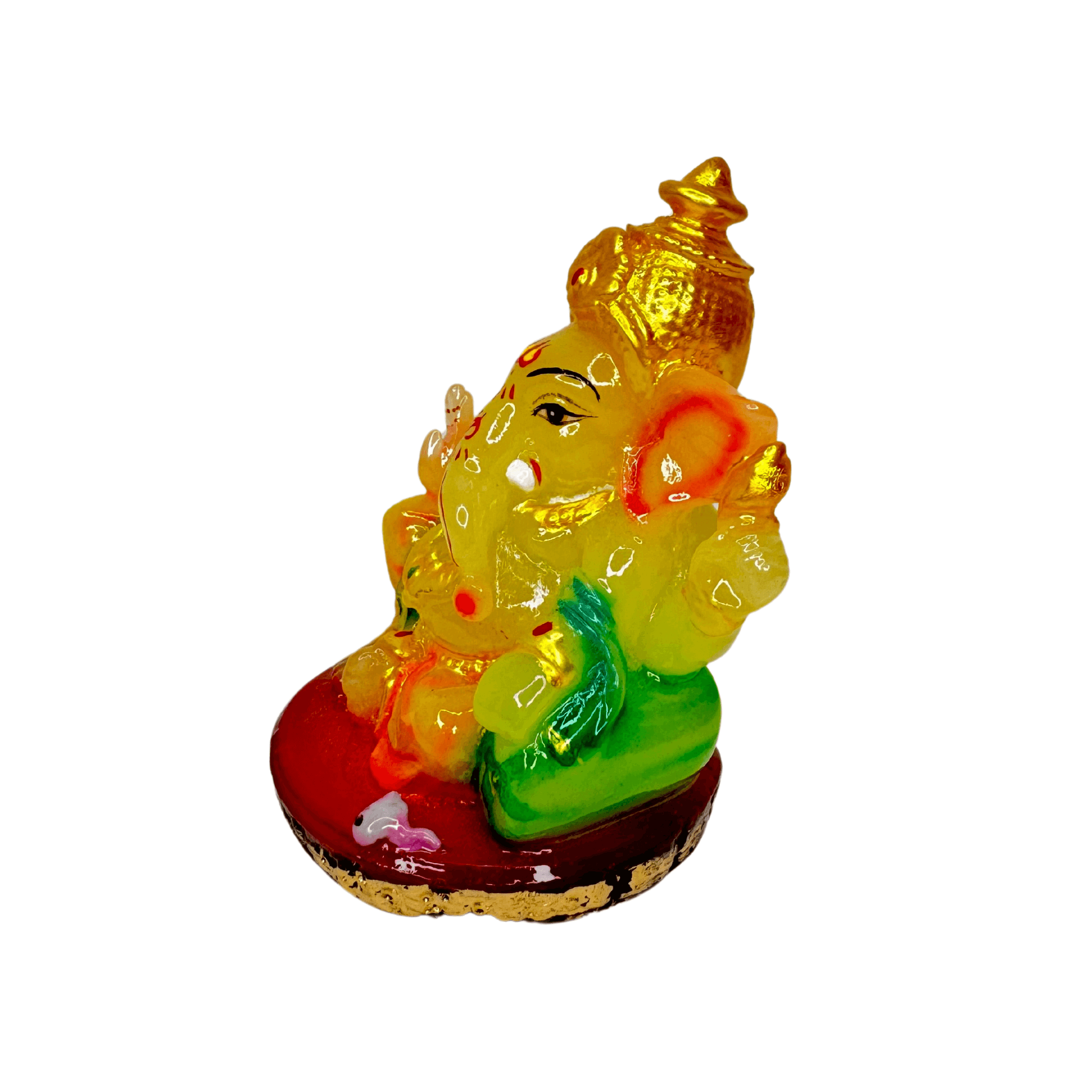 Glow in The Dark Pista Green Radium Ganesha Idol