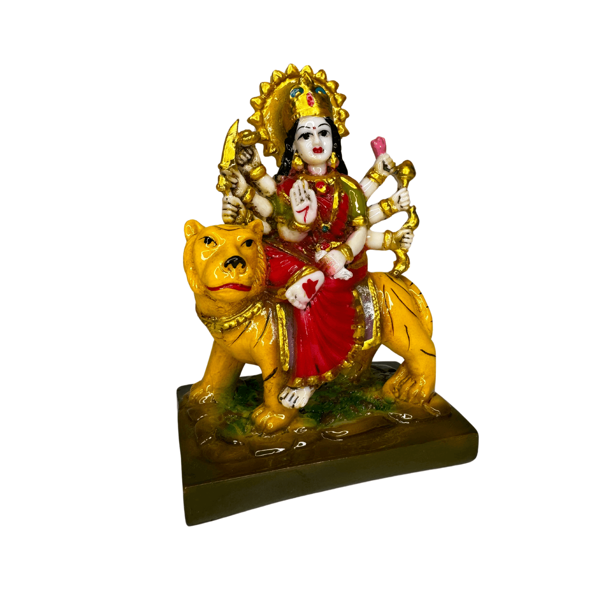 Nav Durga Devi Sherawali Mata Murti Statue Idol Figurine Showpiece