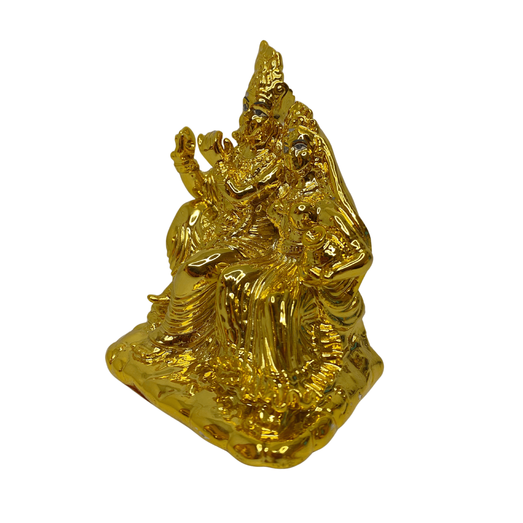 Radha Krishna 24K Gold Plated Idol