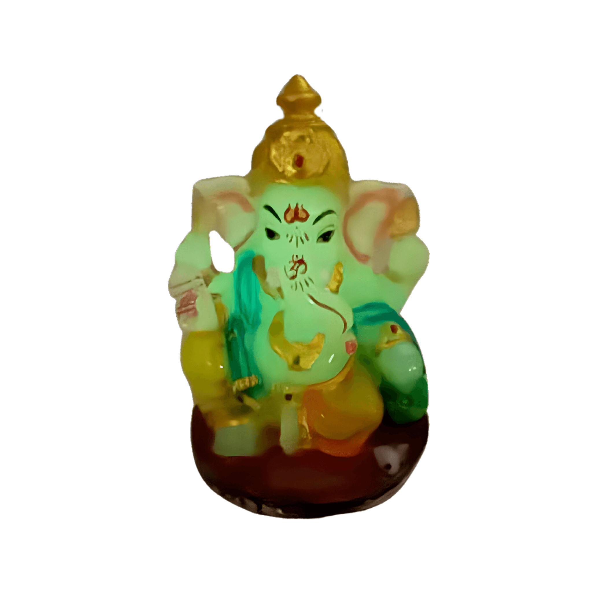 Glow in The Dark Pista Green Radium Ganesha Idol