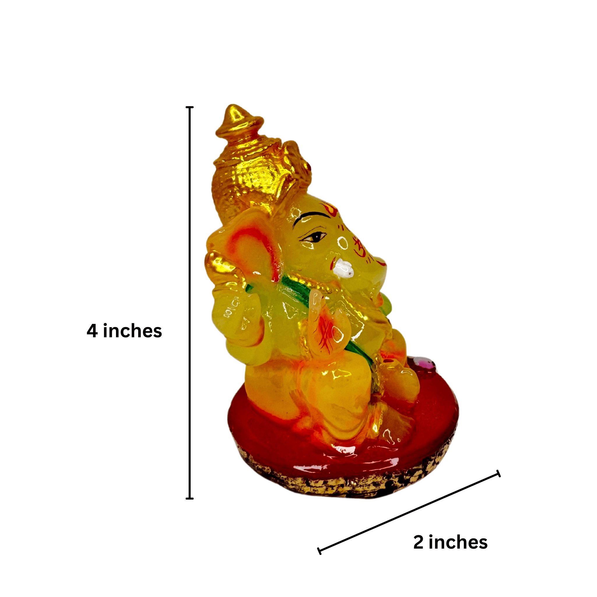 Glow in The Dark Pista Green Radium Ganesha Idol