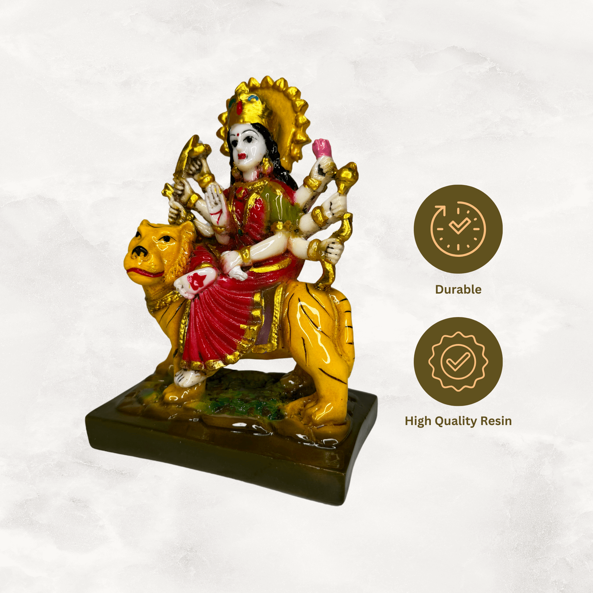 Nav Durga Devi Sherawali Mata Murti Statue Idol Figurine Showpiece