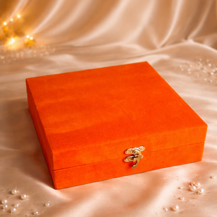 Luxury Hanuman Chalisa Gift Hamper in Velvet Box with Wooden Hanuman Chalisa, Pooja Samagri Kit & Kaumodaki Hanuman Gada