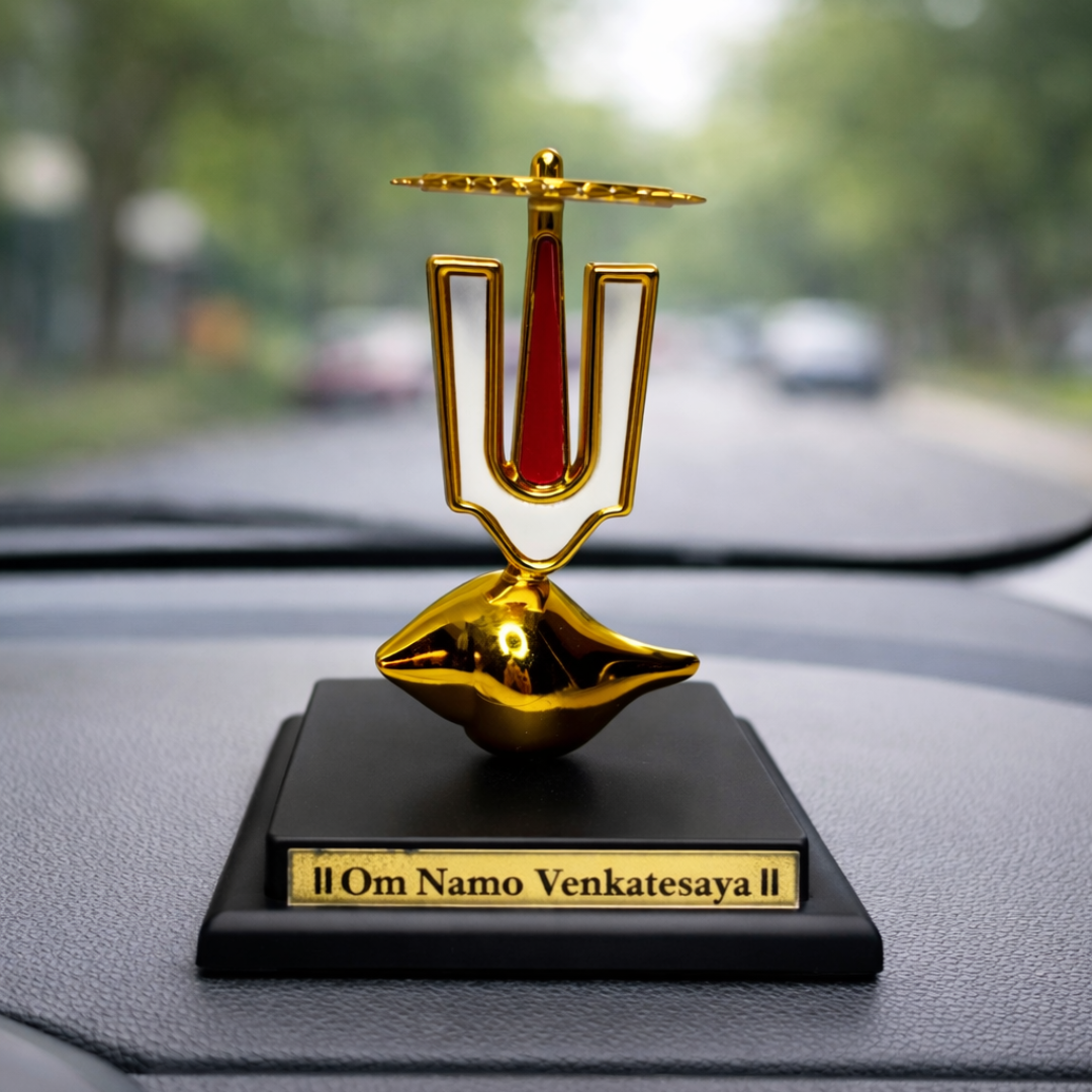 Thenkalai Om Namo Venkatesaya Idol for Car Dashboard  (Size 11 × 6.5 × 5 cm)
