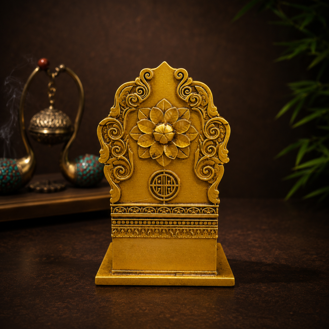 Lal Bagh Ganesha God idol in Premium Gift Box ( 2.5 x 4 Inches, Gold,  Resin)