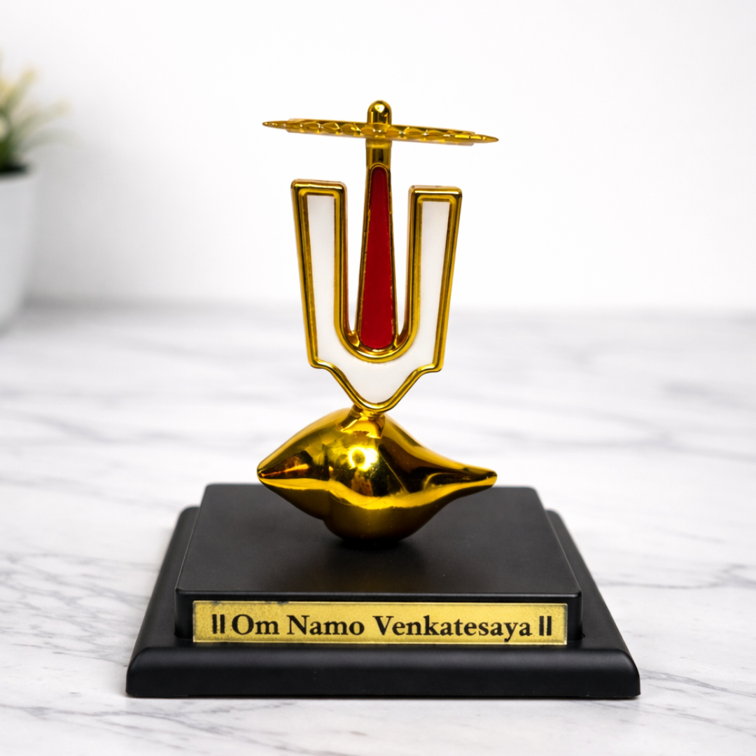 Thenkalai Om Namo Venkatesaya Idol for Car Dashboard  (Size 11 × 6.5 × 5 cm)