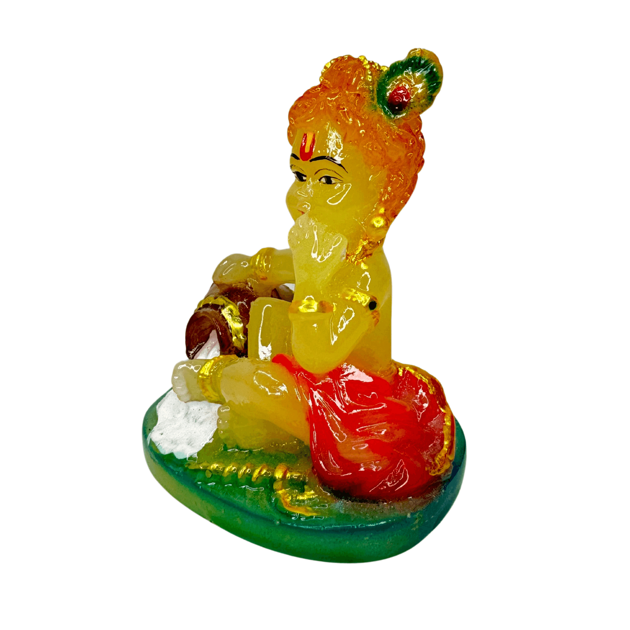 Glow in The Dark Pista Green Radium Laddu Gopal Statue Murti Idol