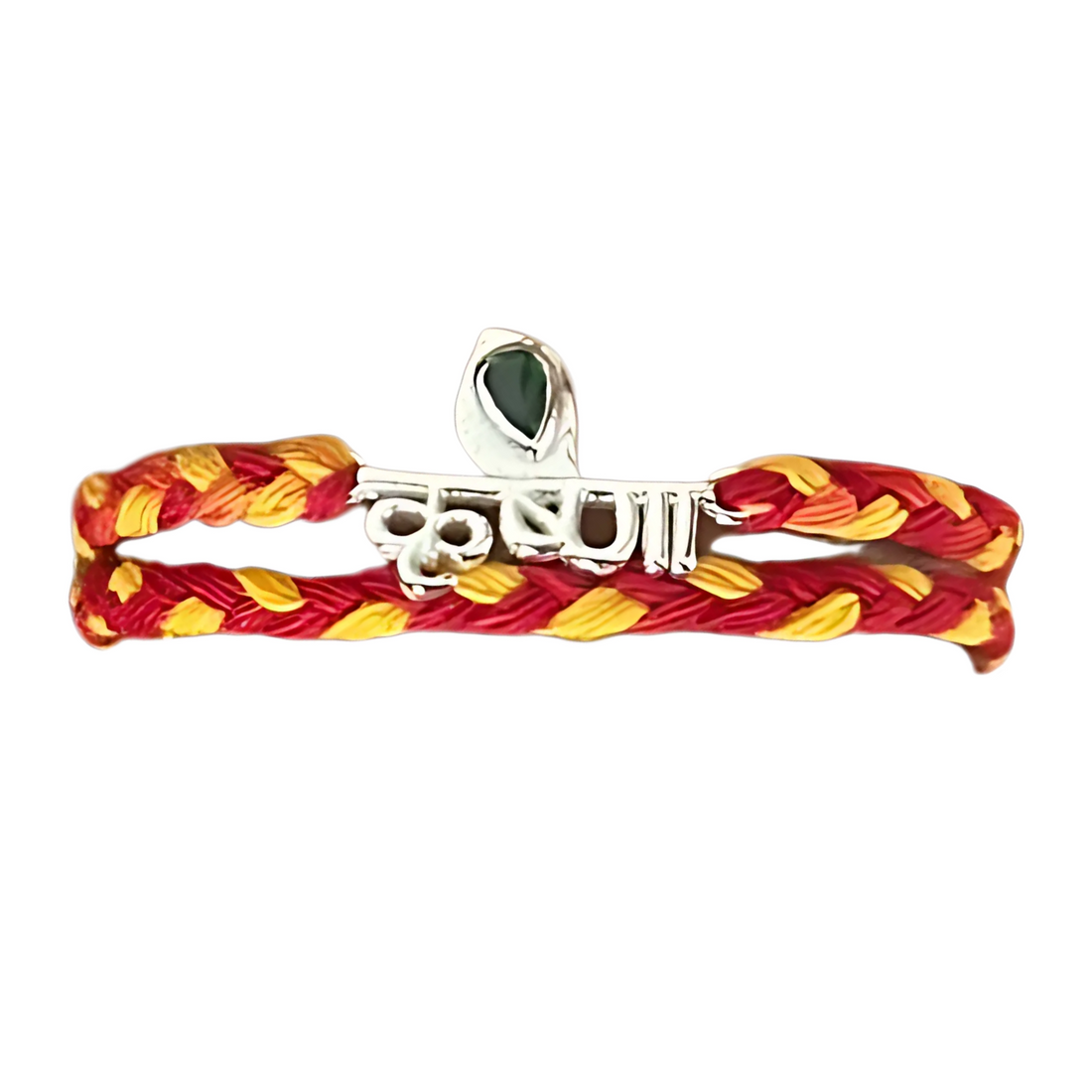 Silver Rakhi Combo for Brothers/Bhai/Bro/Bhaiya - Om, Krishna, Ganesha, Shiv Trishul Silver Rakhi Set of 5