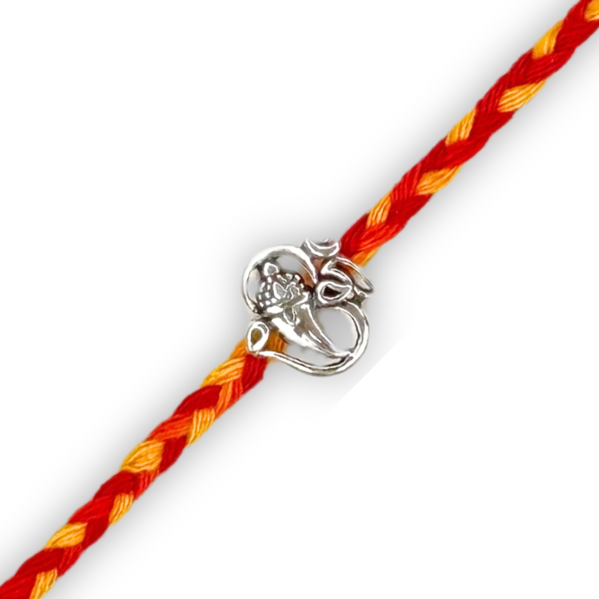Om Ganesha Silver Rakhi for Brother
