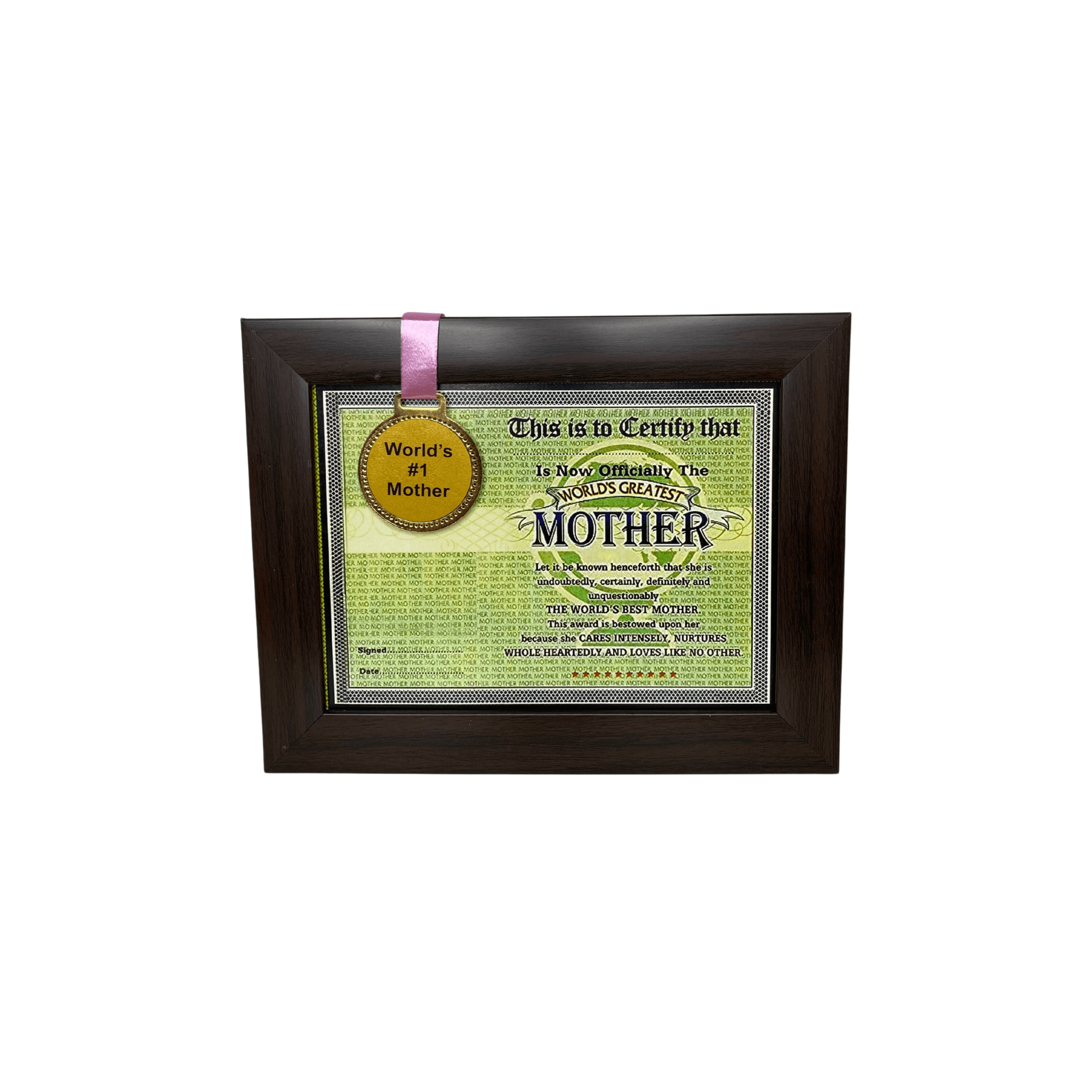 Mother's Day Gift Combo with Medal Frame, Scented Candle, Porcelain Mug