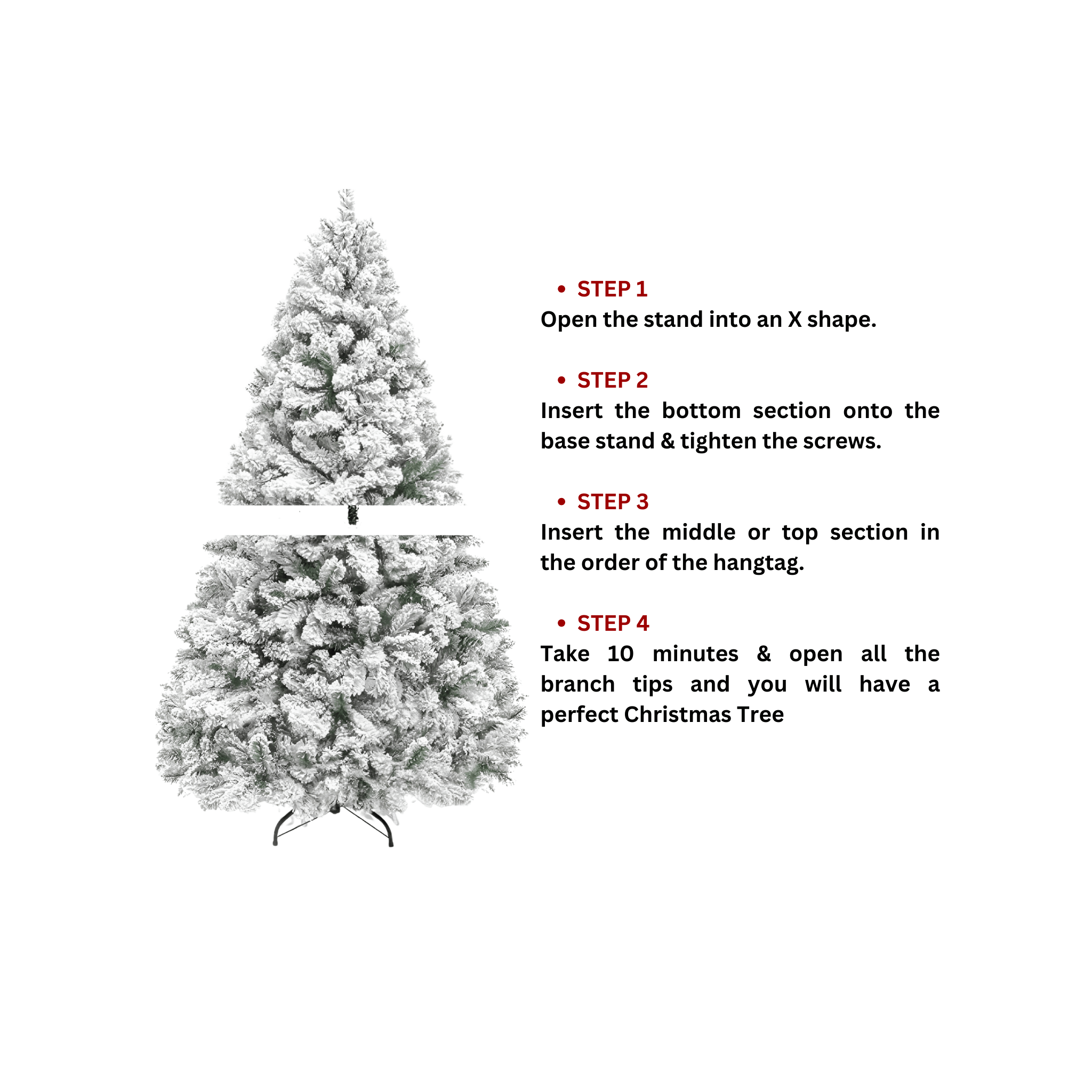 Snow Christmas Tree 5 feet Green