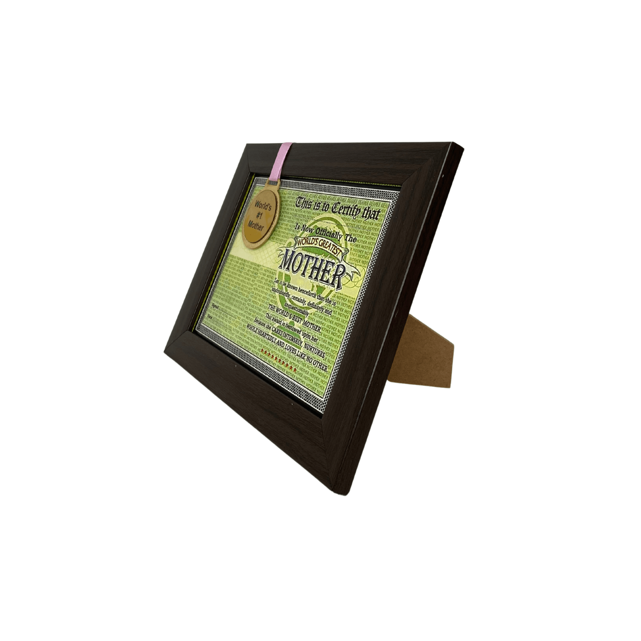 Mother's Day Gift Combo with Medal Frame, Scented Candle, Porcelain Mug