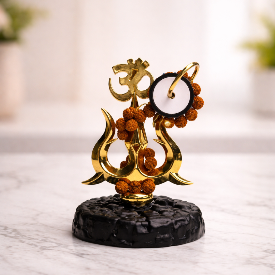 Mahadev Trishul Murti for Home Temple, Car Dashboard & Office (Resin, 11 cm)