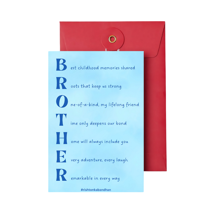 Brother Greeting Card for Rakshabandhan