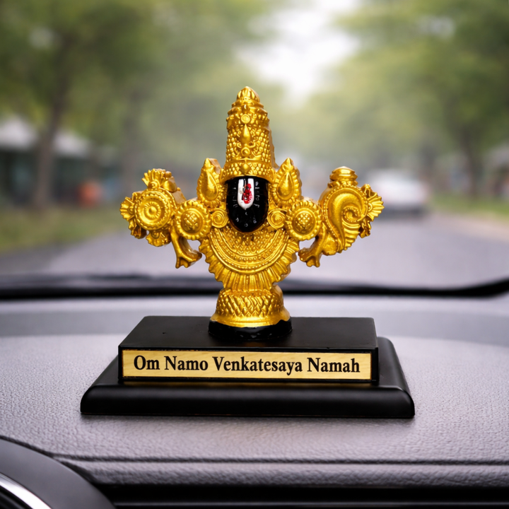 Tirupati Balaji Idol for Car Dashboard, Home, Office, Desk Decor, Gift
