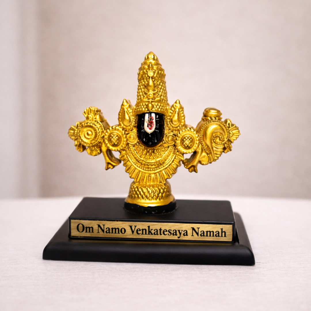 Tirupati Balaji Idol for Car Dashboard, Home, Office, Desk Decor, Gift