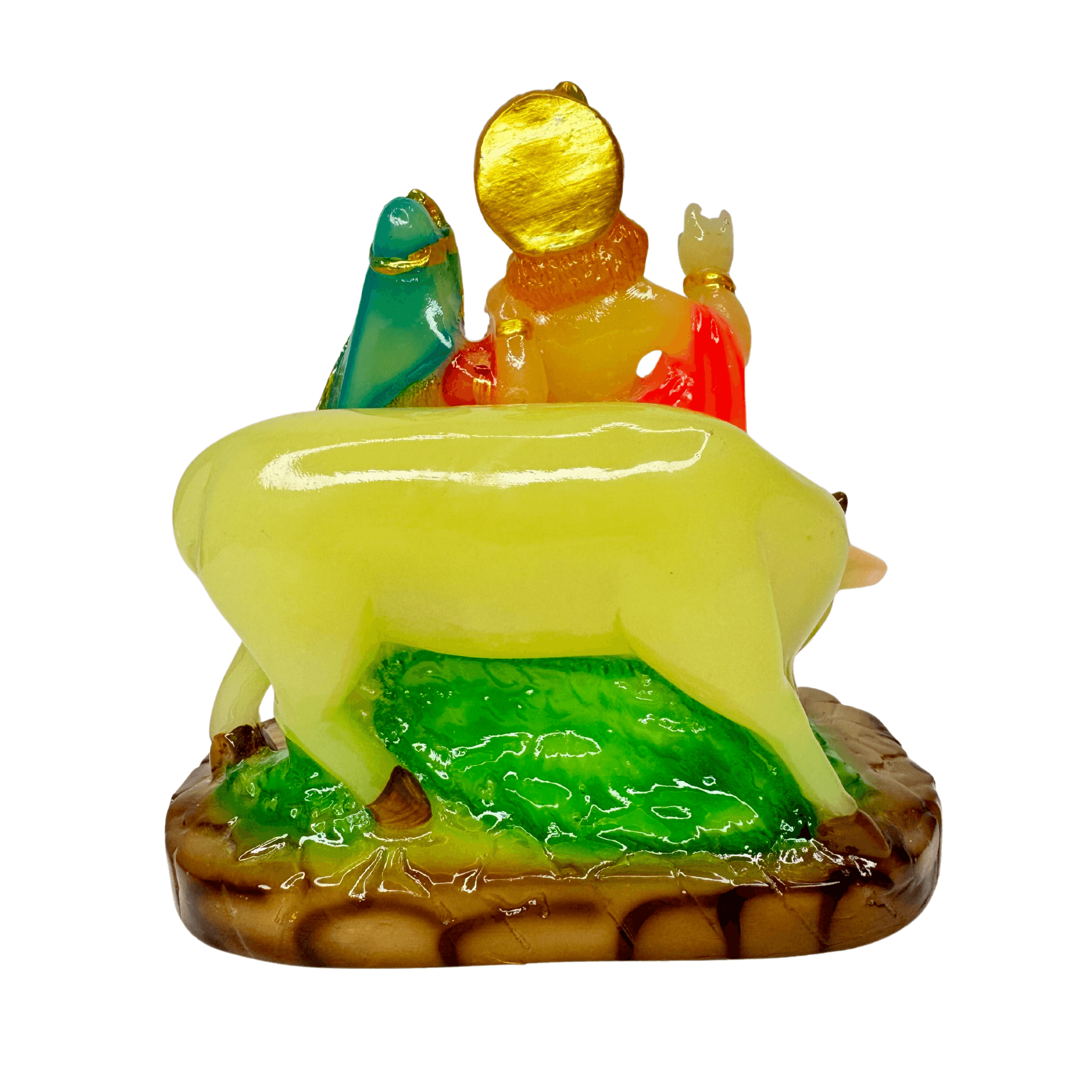 Glow in The Dark Pisa Green Radium Radha Krishna Statue Murti Idol