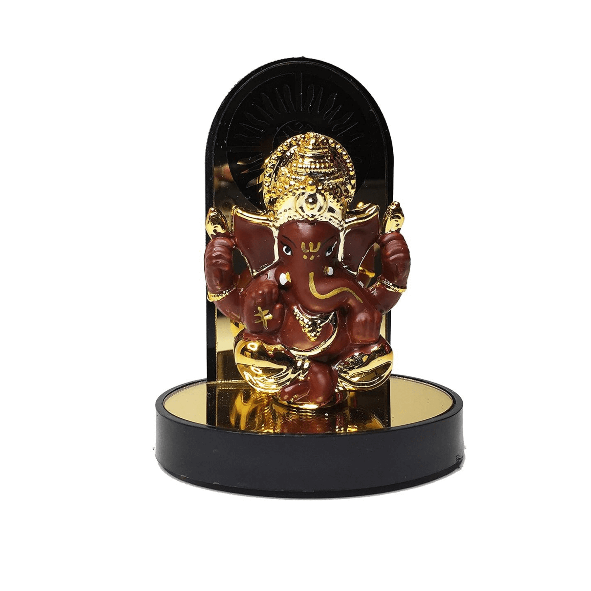 Brown Ganesha Idol for Car Dashboard