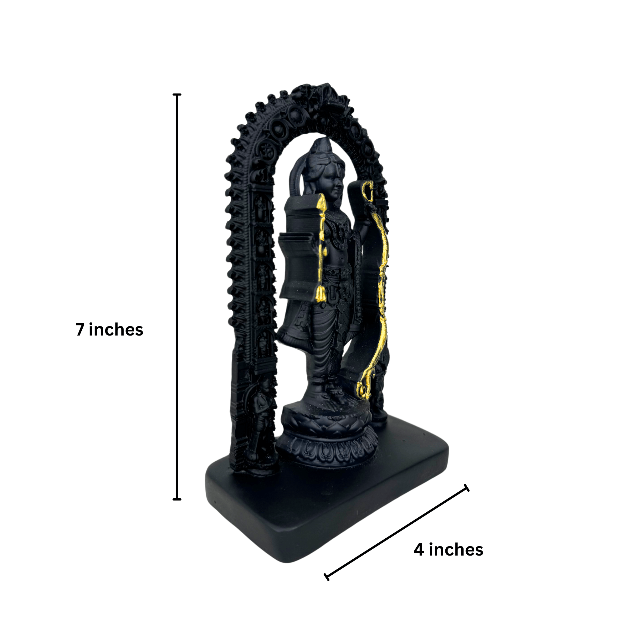 Ram Lalla Idol Statue Showpiece Murti (Black, 7 x 4 inches)
