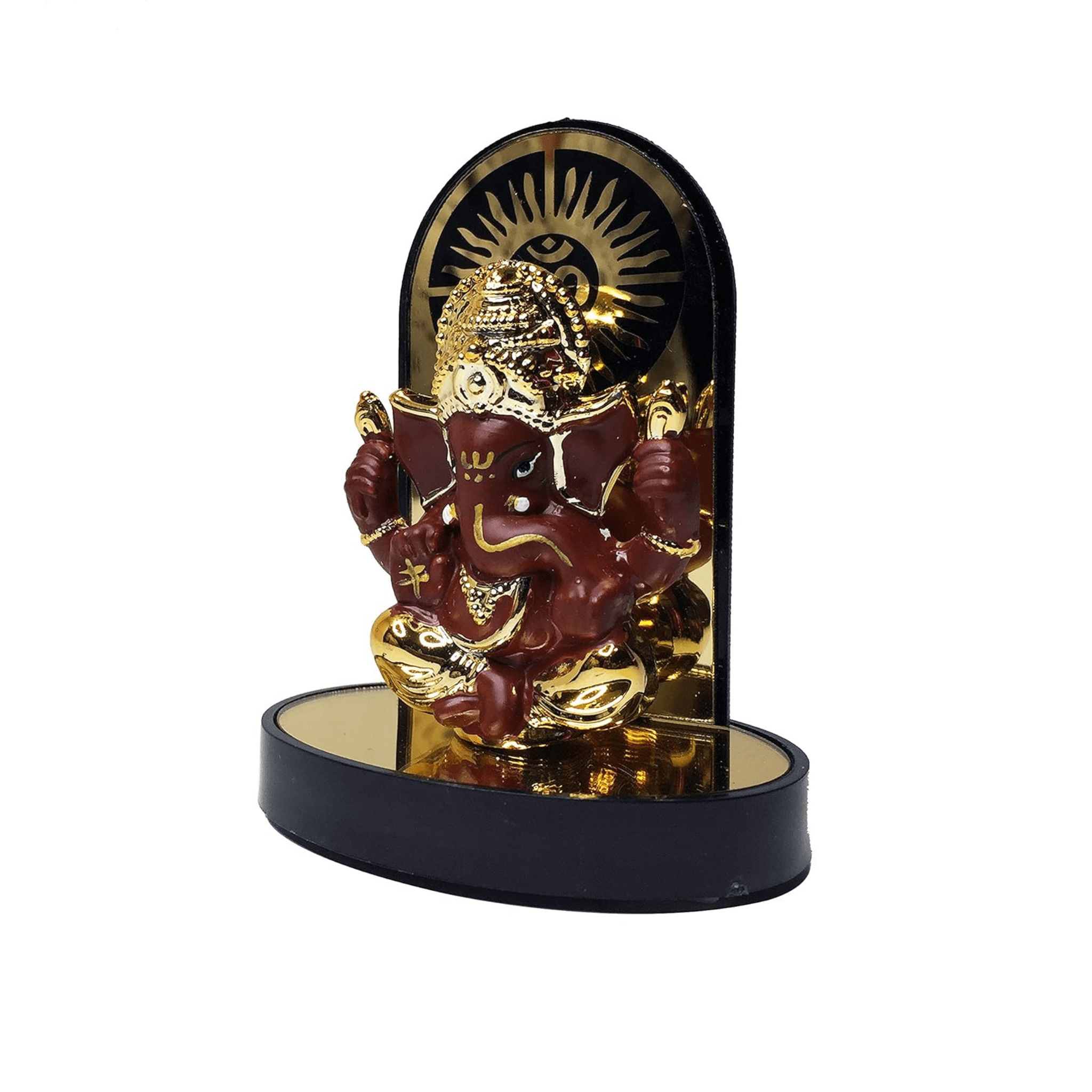 Brown Ganesha Idol for Car Dashboard