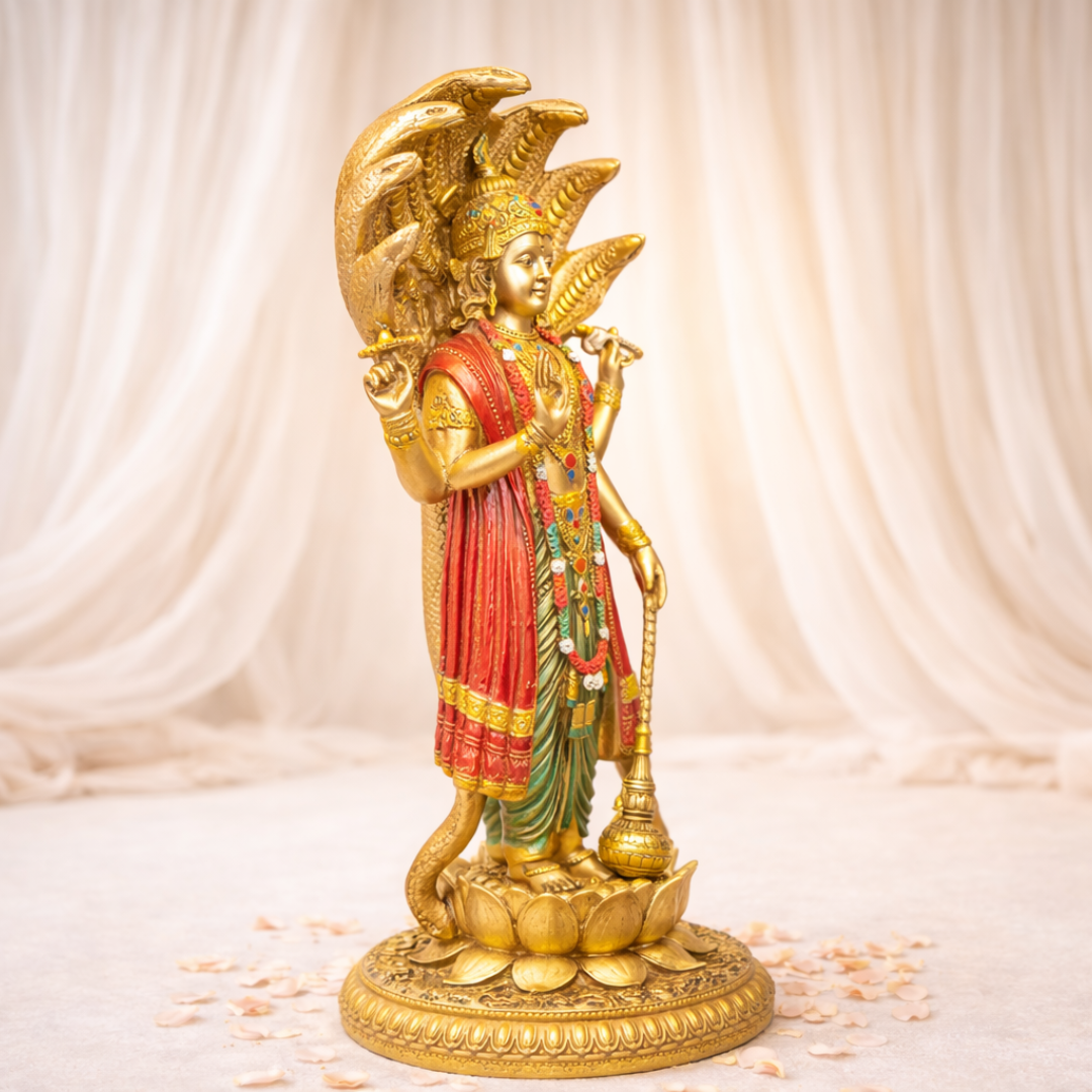 Venkatesh Narayan Design Vishnu Ji Idol - 11 Inch