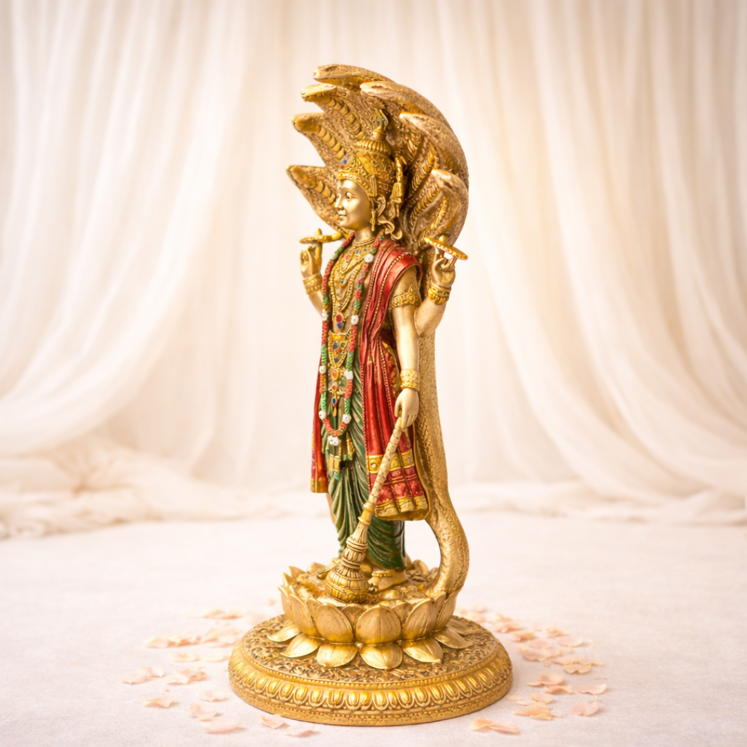 Venkatesh Narayan Design Vishnu Ji Idol - 11 Inch