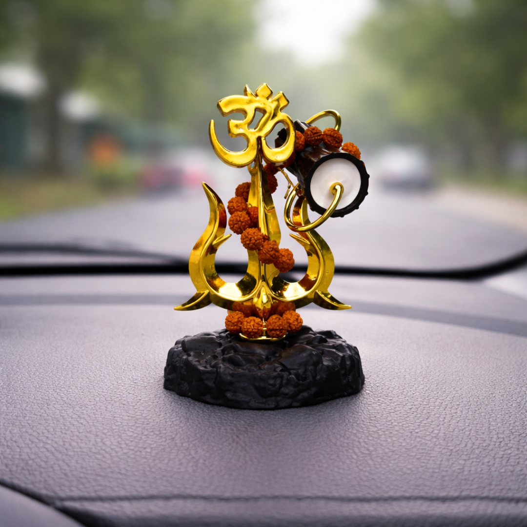Mahadev Trishul Murti for Home Temple, Car Dashboard & Office (Resin, 11 cm)